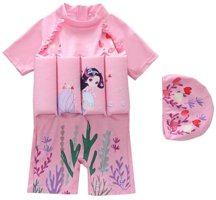 Costume da Bagno Ragazza, Costume da Bagno Galleggiante per Ragazze con Protezione e Design Sportivo per attività acquatiche