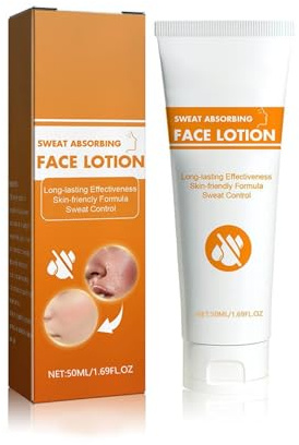 Crema facial antitranspirante, 50 ml antitranspirante, antitranspirante contra la sudoración profusa en la cara, la frente y el cuero cabelludo, y control de la grasa facial, anti-sudoración facial