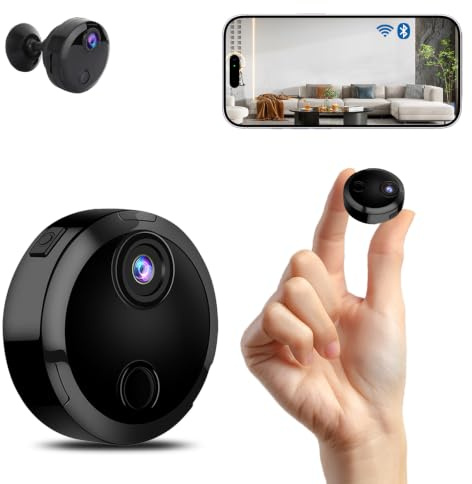 nilic 1080P HD Mini Hidden Camera - Wireless Indoor Security Spy Camera | WiFi & Bluetooth, 100° Wide Angle, Night Vision, Motion Detection, Nanny Cam for Home Surveillance, App Control