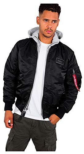 ALPHA INDUSTRIES MA-1 D-TEC Chaqueta bomber, Hombre, Negro (Black - 03), 2 XL