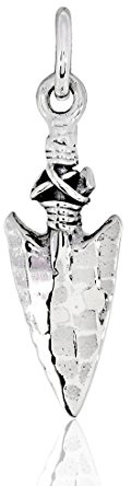 Withlovesilver Halskette mit Anhänger keltischer Bogenschütze Rock und Pfeilkopf 925 Sterlingsilber