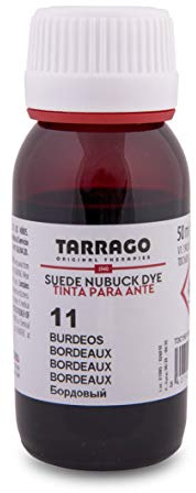 Tarrago | Tinte para Ante | Color Burdeos | Suede Nubuck Dye 50 ml | Tinte Para Zapatos, Calzado, Bolsos y Accesorios | Apto Para Ante Natural y Sintético, Nobuck y Similares
