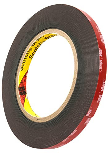 3M Nastro Adesivo a Doppia Faccia VHB 3m x 1cm - Impermeabile, Resistente per Luci LED, Montaggio Auto, Ufficio, Casa - Schiuma Adesiva Forte per Decorazioni e Applicazioni Pesanti