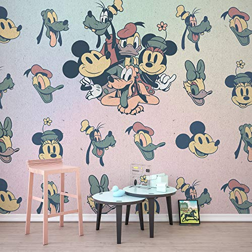 Komar Disney DX6-023 Papier peint photo non-tissé Mickey Fab5 Dimensions : 300 x 280 cm (largeur x hauteur), 50 cm (l x H), décoration murale, revêtement mural, chambre d'enfant, chambre à coucher,