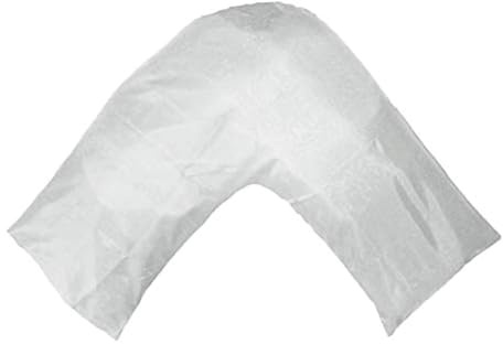 Gyulin Silky Soft Satin Envelope Style V Shaped/Tri/Boomerang Pillow Cover Pillowcase Pillow Protector Cushion Cover for Orthopaedic/Pregnancy/Nursing Pillows,Only Cover No Insert Silver Grey/Gray