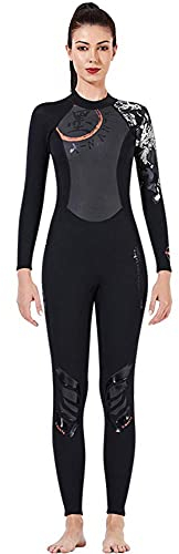 GUARDUU Damen 3/2 MM Neopren Neoprenanzug UV-Schutz Langarm Schwimmanzug Ganzkörper Neoprenanzug Zum Schwimmen Surfen Tauchen,A,M
