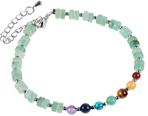 7 Chakra Perlen Armband Fusskettchen Heilstein Reiki Chakra Schmuck Damen