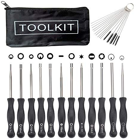 Hippotech Kit d'outils de réglage de carburateur 12 pièces avec tournevis Acircle pour petit moteur à deux temps - Outil de réglage et de mise au point du carburateur