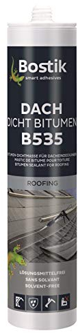 BOSTIK B535 Dach Dicht Bitumen Schwarz – Hochleistungs-Dichtmittel, Lösemittelfrei, Starke Haftung & Elastoplastizität, Ideal für Abdichtungen, 300ml