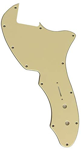 Passend für US Telecaster Thinline 69 Reissue Tele Blank No Pickup Style Gitarren Pickguard (3-lagig, Vintage Gelb)