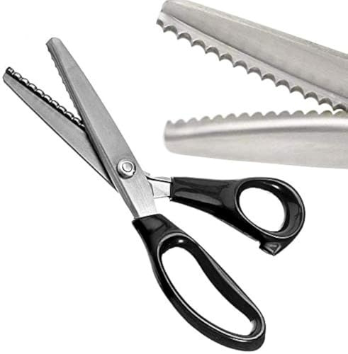 Cesoie dentellate con bordo smerlato seghettato, forbici da sarto, forbici professionali a zig zag, per cucito, artigianato, carta tagliata, abbigliamento per la casa (smerlato, 3 mm)