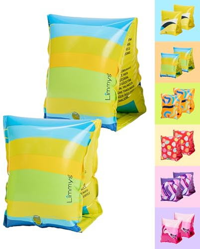 Limmys Simarmband för Barn – Dubbel Luftkammare för Åldrar 1–6 År – Halkfri Passform, Säkerhetscertifierad, Hypoallergen, Enkel Uppblåsning, Extra Hållbar, Mjuk & Bekväm