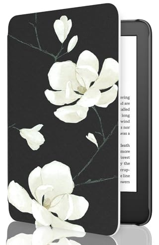 MoKo Hülle für 6 Amazon Kindle 11. Generation 2024/2022,Magnolie | Leichte Schutzhülle, Auto Schlaf/Wach, Smart Cover für Kindle 2024/2022 11. Generation e-Reader