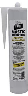 K-OFEU - Mastic Réfractaire - Idéal pour Cheminées et Poêles Insert - Collage et Réparations - Résistance Haute Température - 500 g