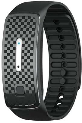 JDF Ultrasonic Body-Shaped Wristband, Electronic Ultrasonic Mosquito Repellent Bracelet, Intelligent Outdoor Field Anti-Mosquito Silicone Bracelet, Promote Blood Circulation-Black