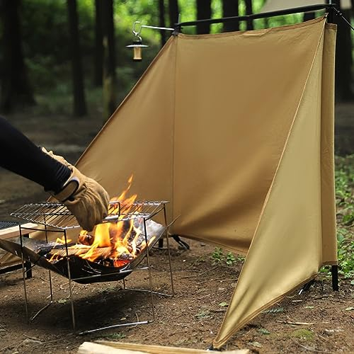 DAZZLEEX Pare-brise de camping, tissu Oxford durable pour réchaud extérieur pour protection contre le vent pour tente de camping cuisinières
