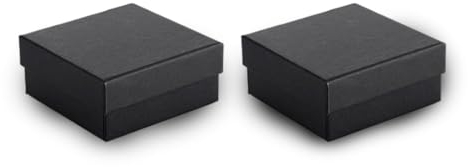 ZKGYUS 2 Pezzi Scatola Regalo Piccola,Scatola Regalo con Coperchio,Scatola per Gioielli, Molto Adatto per La Conservazione dei Gioielli, 8 x 8 x 2cm