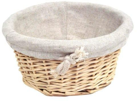 METRO Professional Corbeille ˆ Pain, Osier/Doublure Coton, ¯ 25 cm, Ronde, 3 Pices