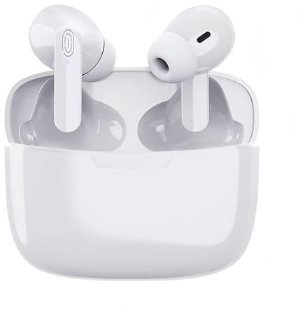 VBESTLIFE Y113 Language Translator Earbuds, Two Way Translator Device for 114 Languages Online Translation, Bluetooth Translation Headset (White)