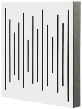 IG Acoustics - Panel híbrido Nexus - Panel acústico autoadhesivo de 50 x 50 cm - absorbente de espuma acústica y difusor - elemento acústico (blanco)