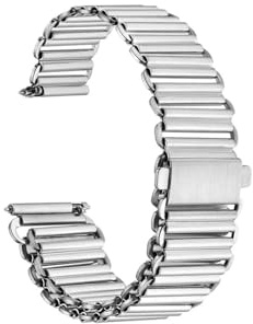 WUURAA Bracelet de montre en acier inoxydable 316L, 20mm, Bonklip, Vintage, à détachement rapide, en métal, universel