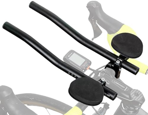 Aero Barrs für Road Biike – Aero Barrs | Tri Barrs | Lenkstangen | Aluminiumlegierung schwarze Biike Aero Bar | Racing TT Lenker für verbesserte Fahrradhaltung und Geschwindigkeit, Biike-Zubehör