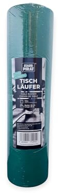 STAUBPIRAT Tischläufer Rolle 30 cm x 25 m – Dekovlies Meterware zum Zuschneiden - modern – hochdekoratives Tischband für Feste, Feiern und Events (dunkelgrün)