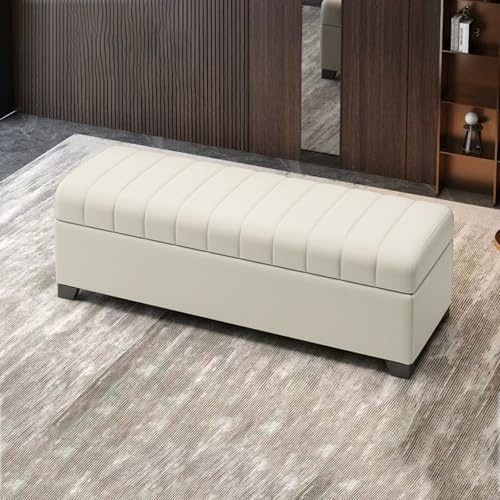Banc bout de lit banc de rangement Coussin, Rembourré banc chaussures entrée, chambre banc coffre rangement, salon meuble chaussure banc, banc à chaussures avec assise, coffre de rangement intérieur.