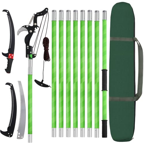 9M Sega Per Alberi Con Manico Telescopico,Cesoia Per Potatura Manuale,Regolabile in Altezza Attrezzi da Giardinaggio Altezza Per Segare e Cesoiare