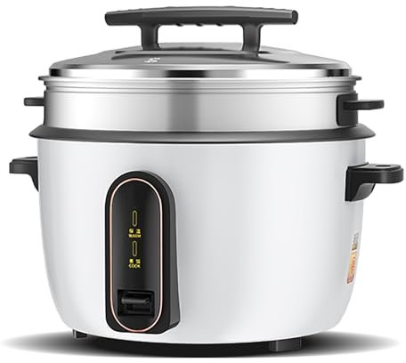 Olla de arroz de arroz eléctrica Comercial de Cocina de Gran Capacidad con vaporizador y función de Aislamiento automático, para restaurantes, hoteles y Olla de arroz de Catering (10L-1550W)