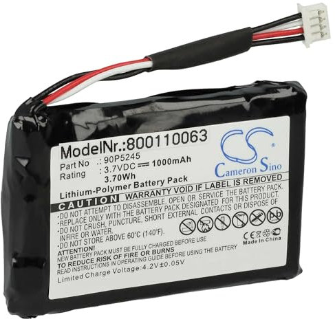 vhbw Akku Ersatz für 90P5245, FRU39R8803, 39R8804, FRU 39R8803, 71P8642 für Raid-Controller (1000 mAh, 3,7 V, Li-Polymer)