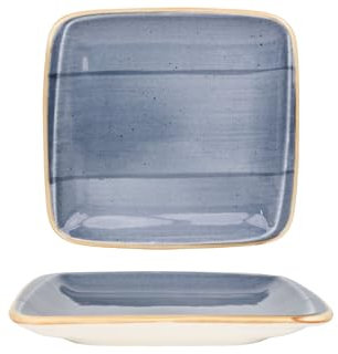 Bonna Placa de servicio - Aura Dusk - Porcelana - 15x14 cm - juego de 2