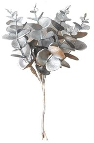 HUIJIQX Piante verdi artificiali, rami di foglie di eucalipto per feste di matrimonio, composizioni di casa, giardino, bouquet di fiori artificiali (argento)