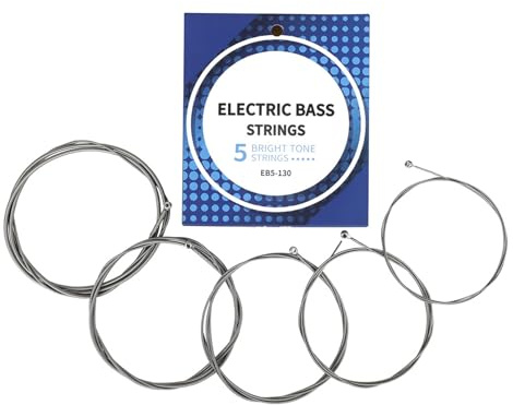 Elektro Bass Gitarren Saiten Ersatz Für Zuverlässige Hexagonale Kohlenstoffstahl Bass Saiten Für 4/5-Saiten Electric Bass Professionelles Hexagonaler Kohlenstoffstahl Bass Saiten