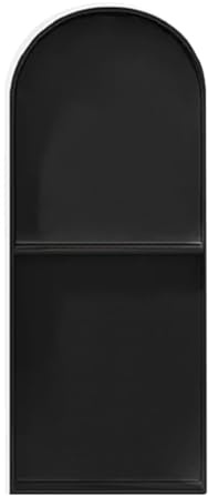 Nicchia Doccia in Acciaio Inox Nero - Vano Contenitore a Incasso per Bagno, Cucina, Toilette e Camera da Letto - Mensola a Muro con Parte Superiore Curva (620x280x150 mm) - Non necessita di