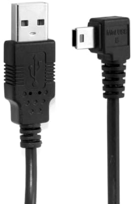 chenyang Mini USB-Kabel, USB 2.0 Stecker auf Mini USB 5 poliger Stecker 90 Grad nach links abgewinkelt Lade/Datenübertragungs Verlängerungskabel 5.0M für Dashcam/GPS/Mikrofon