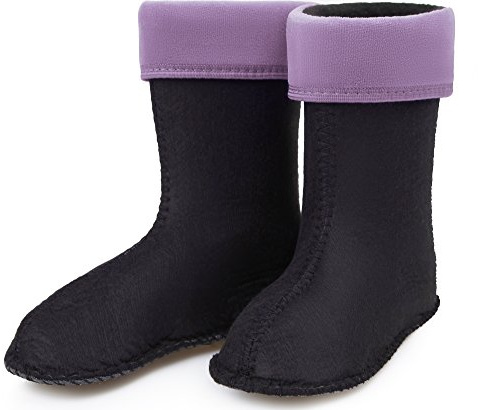 Ladeheid Calcetines Termicos EVA Botas de Agua Unisexo Niños Niñas KL045 (Morado, 30 EU)
