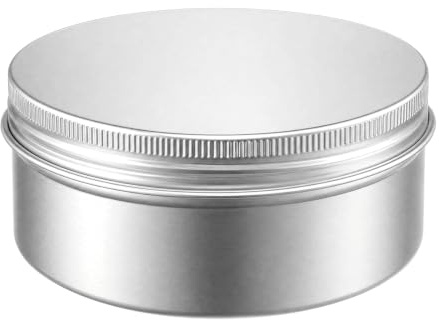 Othmro 150ml Aluminium Tin Jars, 10pcs Round Metal Tins Empty Storage Containers, Makeup Storage Can Candles Jars Tins with Lid for DIY Crafts Travel Storage Silver (150ml/5oz)