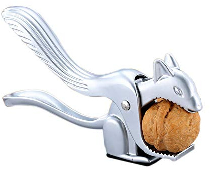 Eichhörnchen Form Nussknacker, Edelstahl Nußknacker Walnüsse Haselnuss Zinkdruckguss Walnussknacker Haselnussknacker Gabeln Profesioneller Nutcracker Geeignet Nüsse oder Schalentiere - Silber, 1 Stück