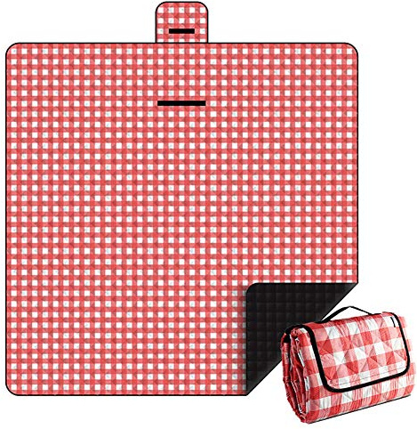 Camping Matten Picknickdecke 200cm * 200cm Wasserdichte Rückseite Baumwolle Teppich im Freien Sanft Schnell trocknend Isoliert Heißgepresster Stoff Zelt Garten Strand Feuchtigkeitsbeständige Matte