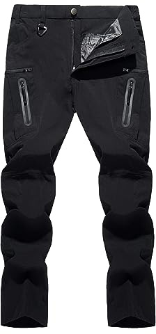 TACVASEN Hiking Cargo Trousers Men Waterproof Lightweight Walking Trouser