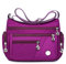 Wination Nylon Umhängetasche, Multi Pocket Größere Kapazität Handtasche Casual Crossbody Handtasche Wasserdicht Nylon Schultertasche für Damen und Herren Gr. Einheitsgröße, violett