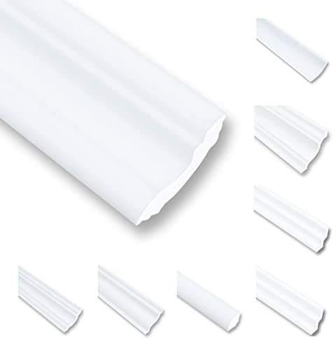 30 Meter Deckenleisten Styropor XPS Stuckleisten Abschlussleiste Decke Weiss 30X30 mm Zierprofile Styroporleisten Deckenleisten Zierleisten Sparpaket NC40