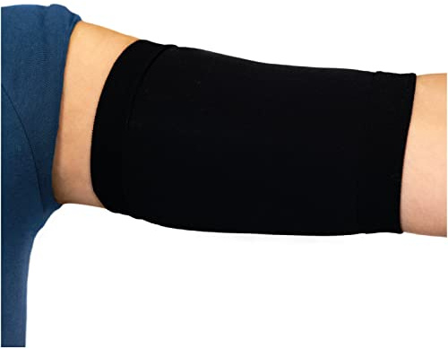 Linphelle Coverpicc PICC Line Cover – Fashionable Upper Arm Cover – Soft, Microfiber Arm Sleeve to Protect PICC Lines, Black, Size Large