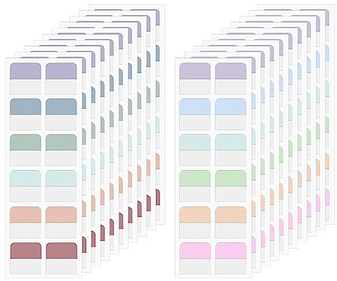 240 Stück Kleberegisterkarten Seitenmarker Selbstklebend Page Markers Tabs Haftnotizen zum Markieren Beschriften Klebezettel Tabs für Büro, Dokumente, Bücher, Tagebuch, Ordner