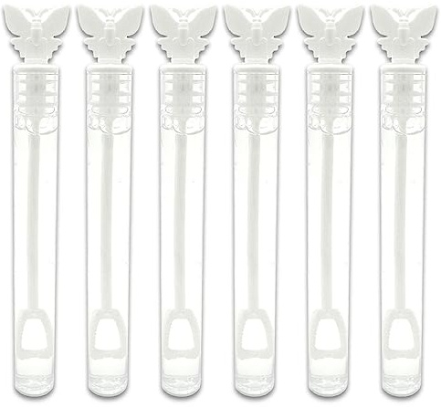 24x Schmetterling Seifenblasen Röhrchen Weiß Wedding Bubbles Hochzeit Mitbringsel Dekoration