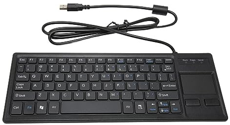 Sxhlseller Clavier Filaire avec pavé Tactile, Clavier USB Ultra Fin avec pavé Tactile et Fonction HUB, Clavier Portable à Ciseaux avec pavé Tactile pour Industriel, Mini Clavier Tactile
