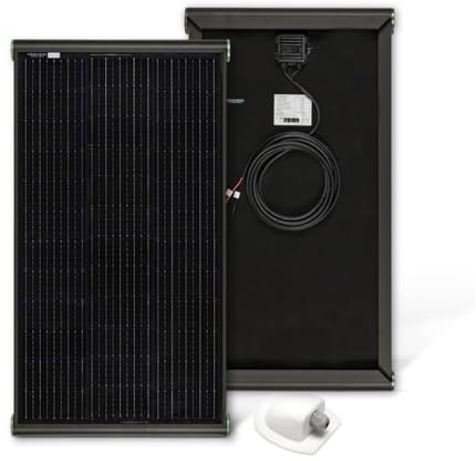 MOSCATELLI Placa Solar 240W Black Boost Monocristalino PERC kit solar completo para Caravanas con Perfil Integrado de Aluminio Negro para Montaje en el Techo - SIN REGULADOR