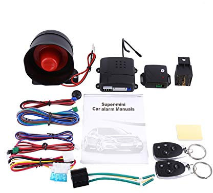 1 Way Wireless Car Alarm Vehicle Security System, 1 Way Car Auto Vehicle Burglar Alarm Keyless Entry Security Alarm System with 2 Remote