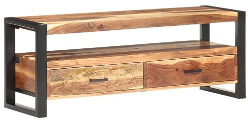 ShGaxin TV-skåp, TV-bord, TV-skåp, TV-bord, vardagsrumsmöbler, vardagsrum TV-möbler, massivt trä med badrum sheesham 120 x 35 x 45 cm